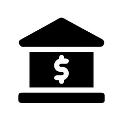 Bank building icon vector illustration