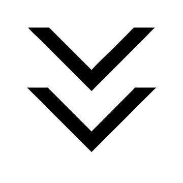 Double down caret icon vector illustration