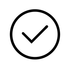 Circle with check icon vector illustration