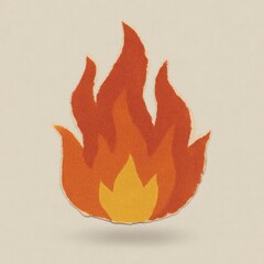 Stylized textured flame illustration.
