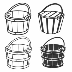 set of vector illustration of basket