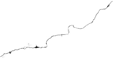 One big crack isolated transparent background png macro