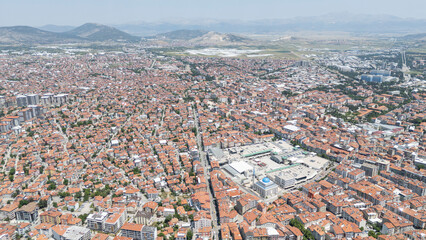 Top view of the city of Isparta: Turkey