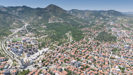 Top view of the city of Isparta: Turkey
