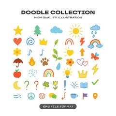 Universal Doodle Icon Collection with Hand Drawn Symbols