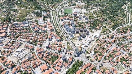 Top view of the city of Isparta: Turkey