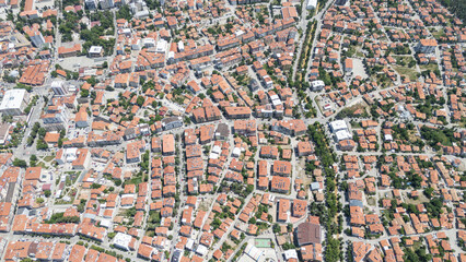 Top view of the city of Isparta: Turkey