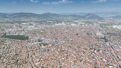 Top view of the city of Isparta: Turkey