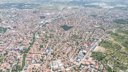 Top view of the city of Isparta: Turkey