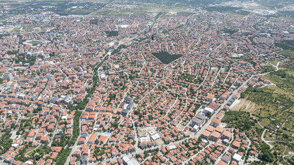 Top view of the city of Isparta: Turkey