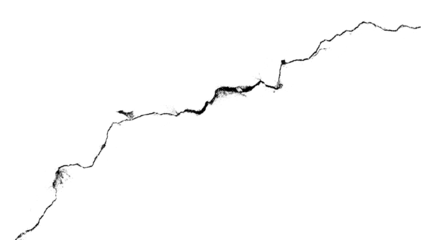 One big crack isolated transparent background png macro © Tanaly