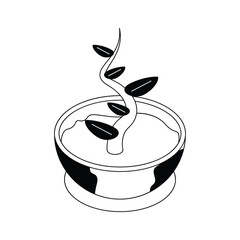 Get this isometric outline icon of eco friendly concept