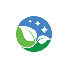 Obraz premium leaf water abstract logo modern style