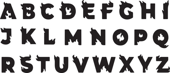 Rough Font, Grunge, Alphabet, Distressed, Vintage, Letters Vector