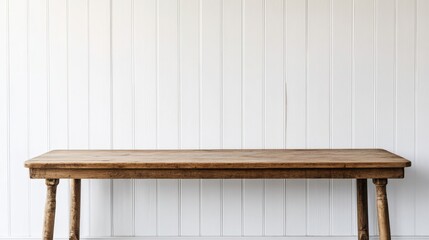 Panoramic wood banner mockup displaying polished finish studio space high-quality visual content modern setting wide-angle perspective design concept