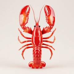 Pixelated Red Lobster Digital Art