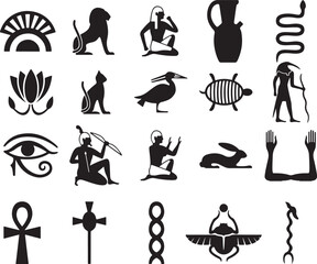 Yoga Poses Vector Silhouette Set Woman Meditation Lotus Exercise Black Icons