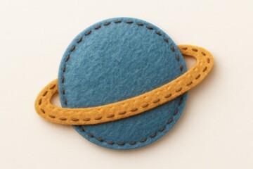 Felt planet with stitched ring