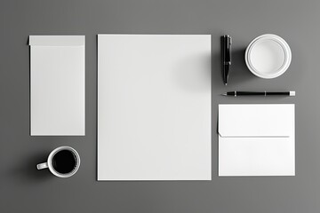 High Detail Visual of Business Stationery Mockup Template