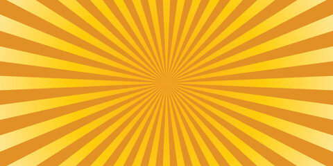 A vibrant burst of sunlight abstract background with radial orange and yellow rays for design and decoration