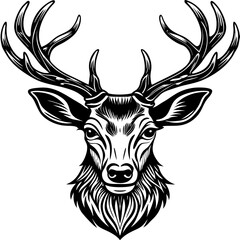 Fototapeta premium deer head silhouette