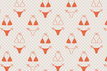 Vintage pattern nautical print. Summer background for with swimsuits