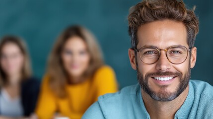 Obraz premium In a modern office, a customer experience manager engages in a thoughtful conversation with a client
