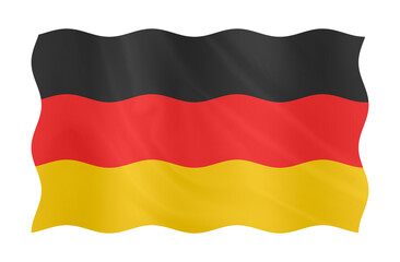 Digital composite. Flag of Germany. Deutschland, Flagge, German, national, nation, symbol, country, Deutsches, cutout, cut out
