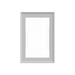 Vertical blank photo frame isolated