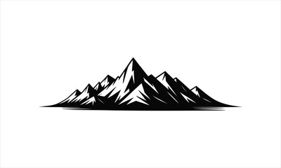 Majestic mountain landscape vector illustration