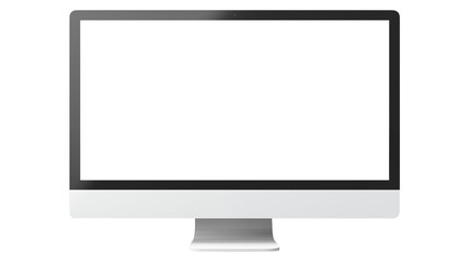 Sleek Modern Computer Monitor Mockup with transparent Screen Perfect for Website Design Presentations and Technology Advertising