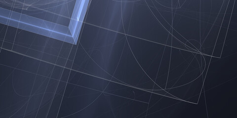 3D-Konstruktionszeichnung, blaue technische Illustration f&uuml;r Ihre kreativen und professionellen Projekte, Pr&auml;zision, technische Zeichnung, 3D-Modell, Architektur, Technologie