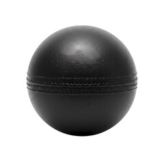 Closeup of a Black Cricket Ball isolated on transparent baackground