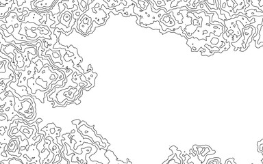 Abstract Topographic contour map. Topography and geography map grid abstract backdrop. Similar cartography illustration, this topography map showcases curved contour lines for visual representation.