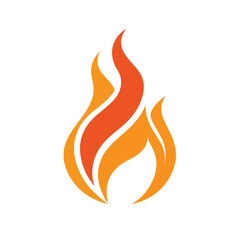 Simple flame icon representing fire warmth heat energy combustion and hazard concepts