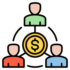 Community outline color icon