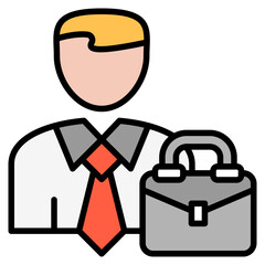 Occupational outline color icon