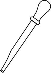 Illustration of dropper with simple rubber bulb designs in a black outline style, useful for education, medical, or science-related content.