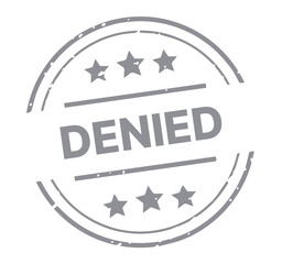 vector illustration of denied stamp