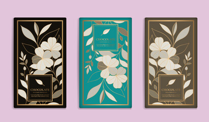 Luxury packaging design of chocolate bars. Vintage vector ornament template. Elegant, classic elements. Great for food, drink and other package types. Can be used for background and wallpaper.