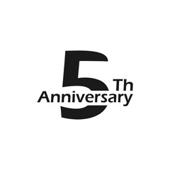 anniversary logo design, 5th anniversary, symbol, icon, party, logo design for 5th anniversary, vector, success, illustration, birthday, symbol, background, year, congratulation, greeting, invitation