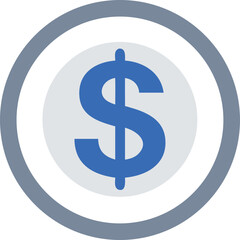 Dollar sign icon – currency symbol vector for finance, money, banking, investment, wealth management, budget planning, accounting, fintech, economic success, payment, income growth visuals
