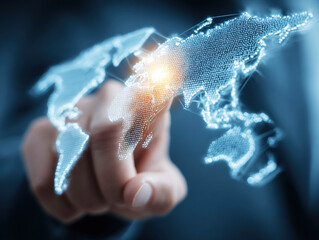 Digital interaction with global map representation in modern technology