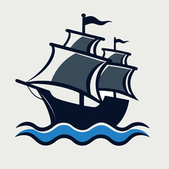 design logo icon illustration vector ship pirate