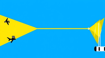 Minimalist planes and light yellow triangle