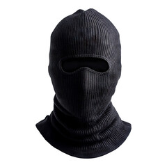 Mysterious Black Balaclava Intense Close-Up