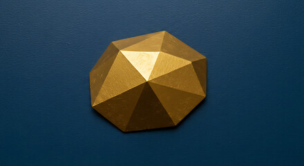 Golden Geometric Shape Abstract Art, Minimalist Design, Luxury Texture