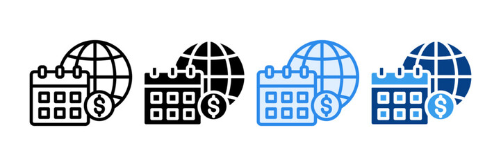Payroll Icon Set Multiple Style Collection