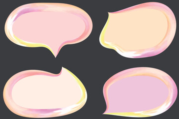 light colorful art outline speech bubbles with background