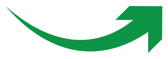Curved arrow sign. arrow icon for your web site design, logo, app, UI. Long curved hand drawn arrow isolated. Green curved arrow vector illustration